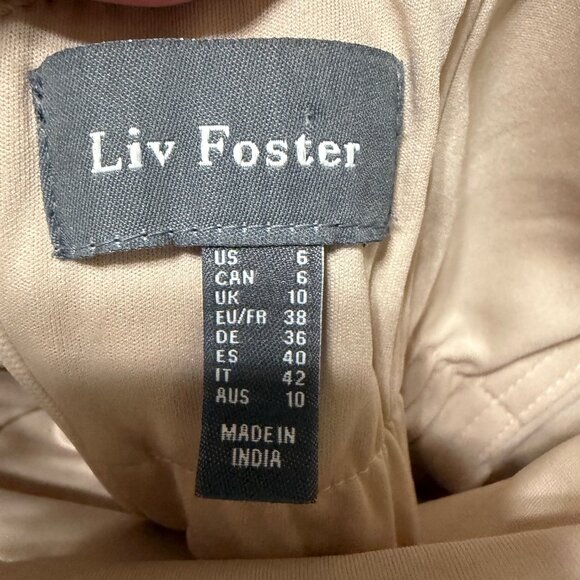 Liv Foster Gold Beaded Scoop Neck Mini Dress Size 6 NWT - Picture 9 of 12